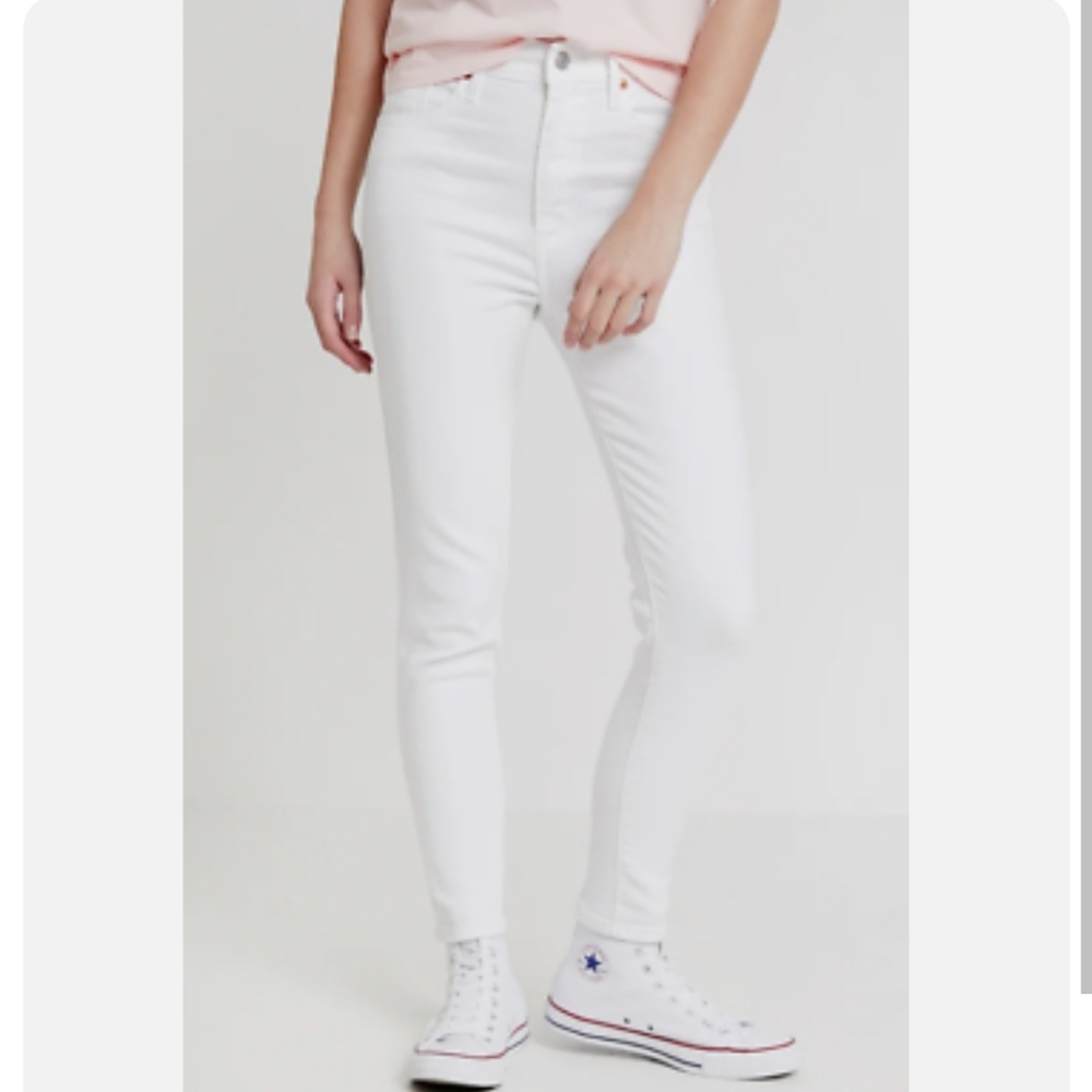 NWT Levi’s Mile High Ankle Skinny Western White Jeans